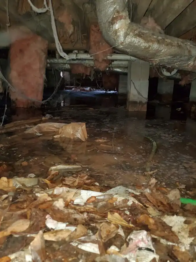 Crawl space flood assessment for Commercial Water Damage Restoration in Huron
